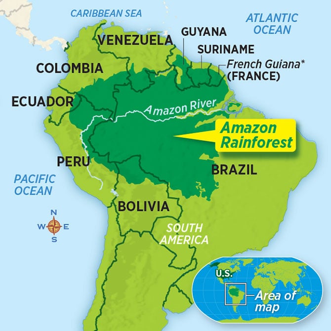 Map Of Amazon Basin