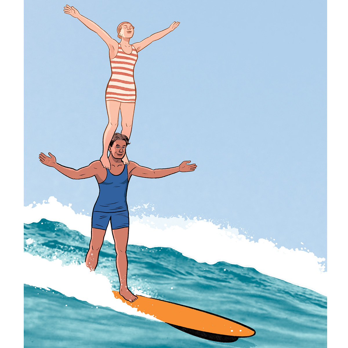 トップス DUKE KAHANAMOKU FISHING BOAT The legend of Duke Kahanamoku, the father of modern surfing