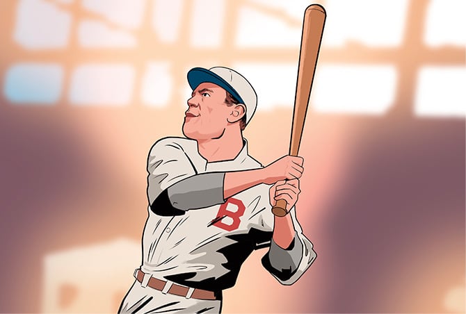 Thorpe – Jim Thorpe in New York giants baseball uniform