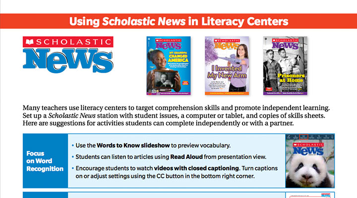 Scholastic News  Scholastic, Literacy activities, Elementary classroom